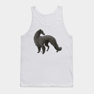 Dog - Borzoi - Black Tank Top